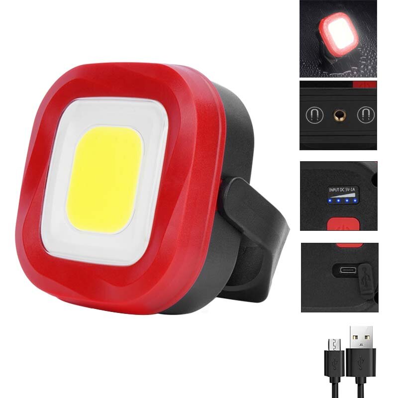G36 COB 1000LM LED Work Light Portable Magnetic Flashlight Inspection Light Type-C Rechargeable Lamp