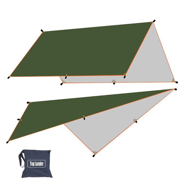 Tienda de campaña Top Lander de 300*400cm con bolsa de almacenamiento, impermeable de poliéster, protección solar, portátil para camping al aire libre y playa.