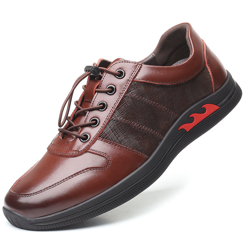 Men Soft Genuine Leather Comfy Wearable Casual Shoes