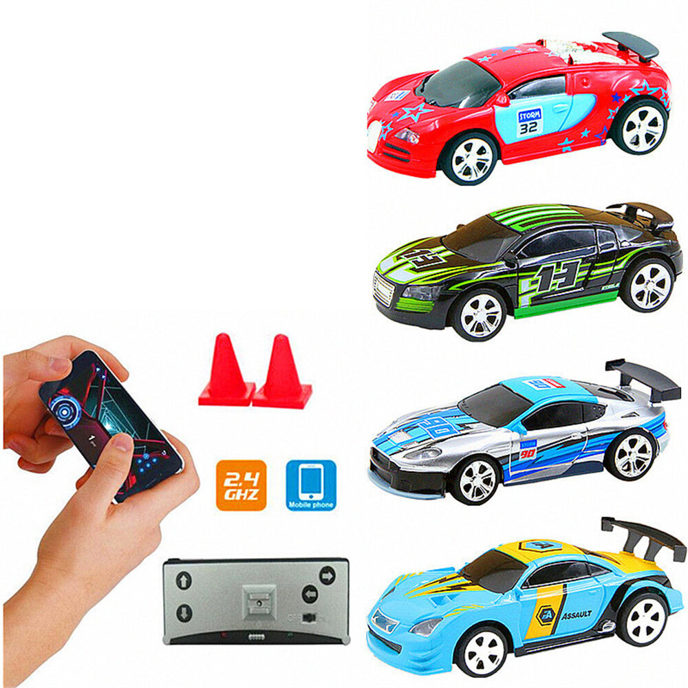 1/58 2.4G 4CH Elektrische Mini RC Auto App Gecontroleerde Radio Afstandsbediening Mini Racing Speelg