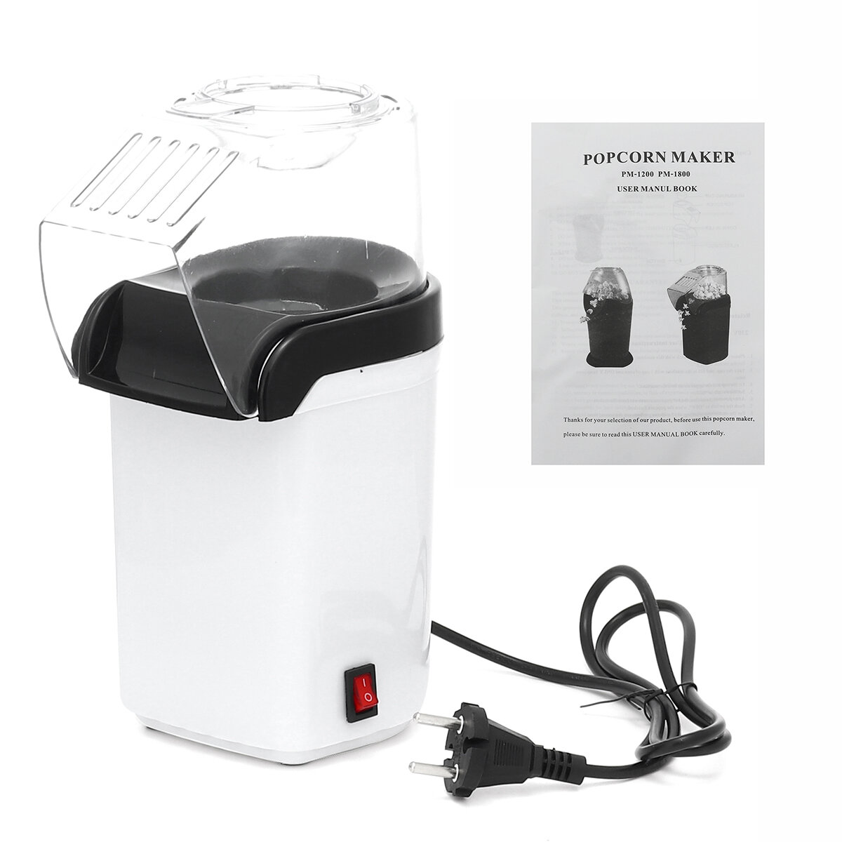 1200 W Mini Elektrische Popcorn Maker Thuis Hot Air Tafelblad Party Snack Machine