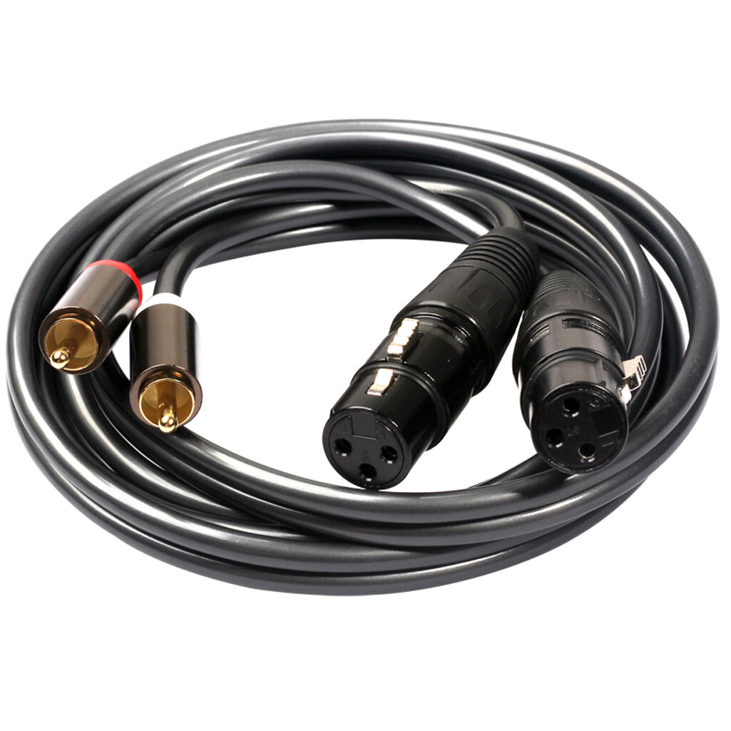 

REXLIS 366120-15 Audio Cable Dual RCA Male to Dual XLR Female Audio Line 1.5m for Microphone Mixer Headphone Amplifier