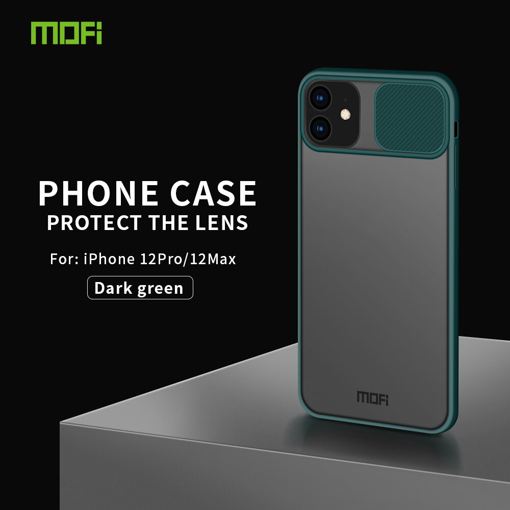 

Mofi Anti-Hacker Peeping Sliding Lens Protection Cover Anti-scratch Translucent Protective For iPhone 12 Pro / ForiPho