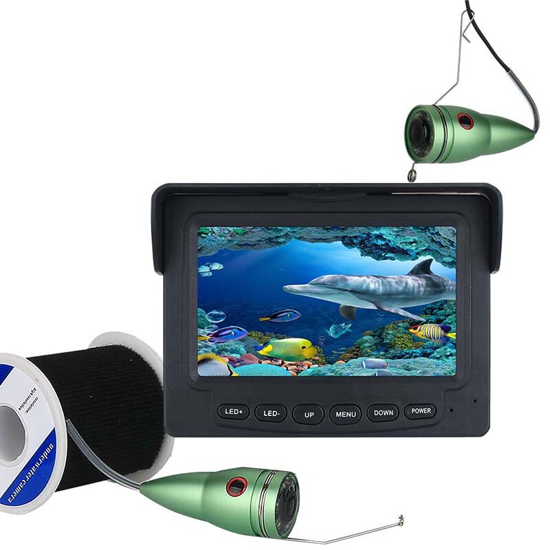

MOUNTAINONE F008G 1000TVL 15M 30M Fish Finder 4.3inch Color LCD Monitor Underwater Ice Fishing Camera 6PCS IR LED Night