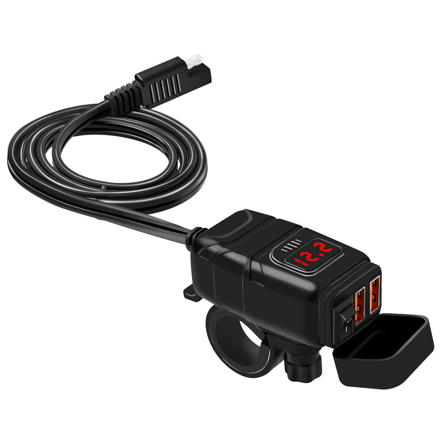 best price,motorcycle,charger,sae,to,usb,adapter,12v,voltmeter,discount