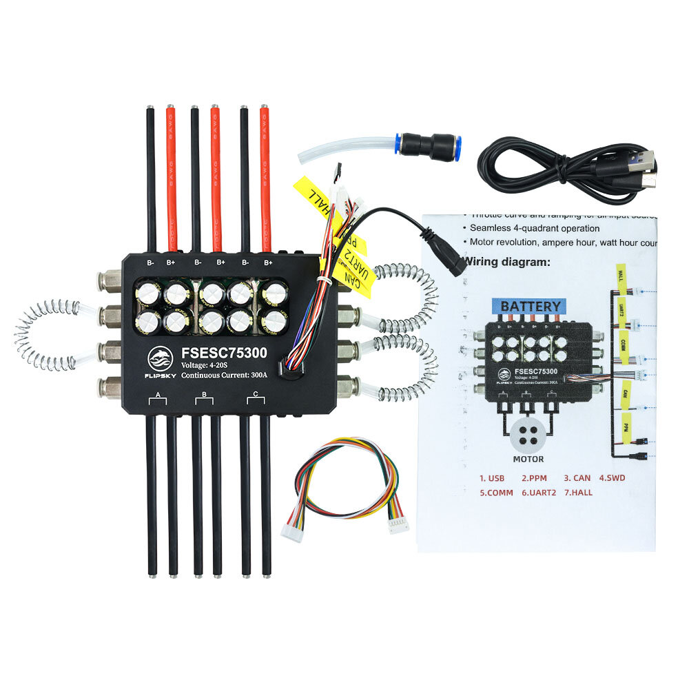 best price,flipsky,fsesc,84v,350a,esc,with,aluminum,water,cooling,enclosure,discount