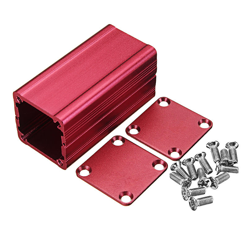 

Red Extruded Aluminum Project Box Electronic Enclosure Case DIY Heat Dissipating Tools 50*25*25mm