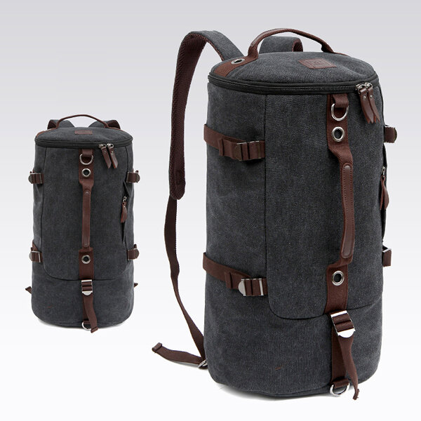 Dual use men's canvas hiking camping coffee khaki backpack Sale ...