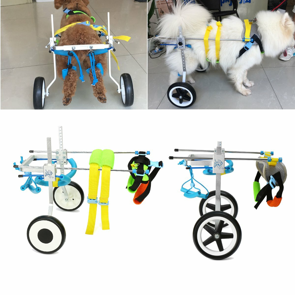 Pet Dog Wheelchair for Handicapped Small Cat Scooter Run Walking Folding Chair Disabled Paralysis Puppy Cart Legs Suppor