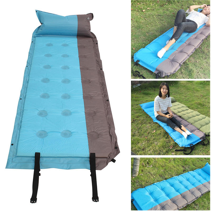 Lit d'air gonflable imperméable à l'eau de coussin d'air de lit de pique-nique de camping de plein air