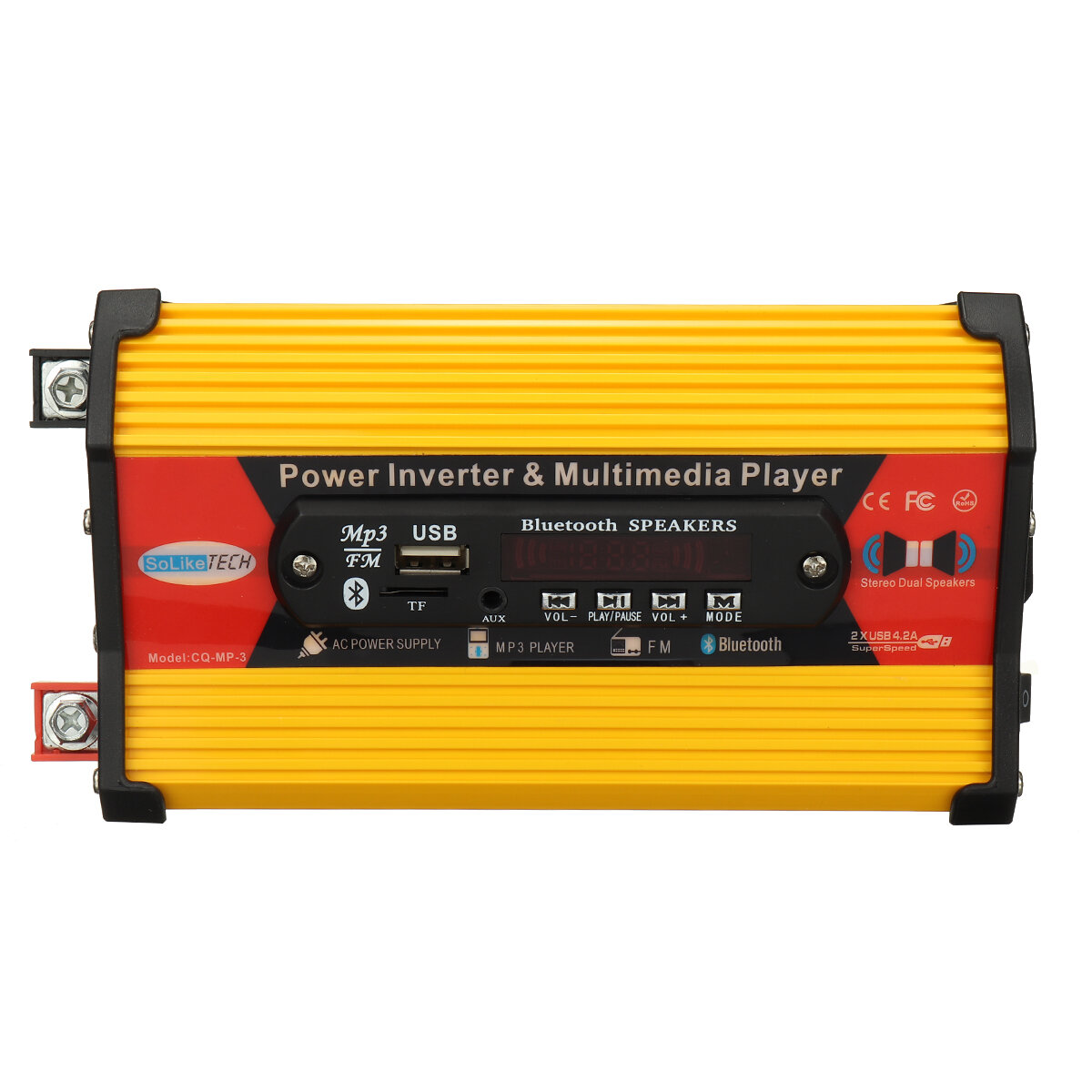 300W 12V To 220V/110V DC 10V~15V Car Inverter Power Supply Modified Sine Wave with MP3 Music Radio b