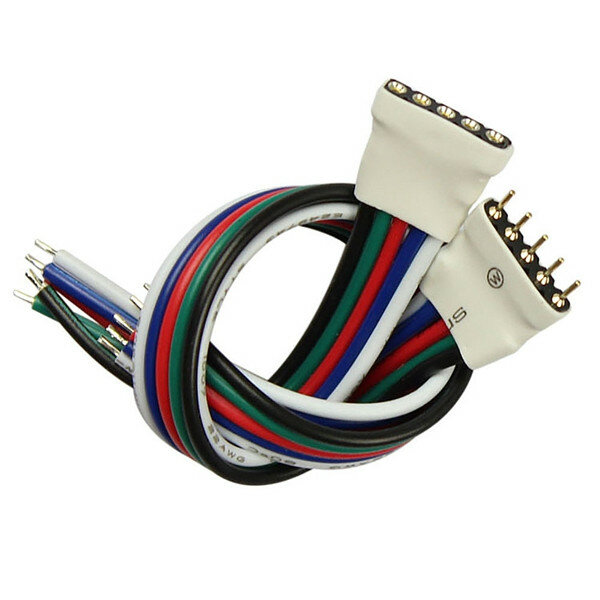 5-pins mannelijke connector kabel kabel voor RGBW SMD5050 LED flexibele strip licht