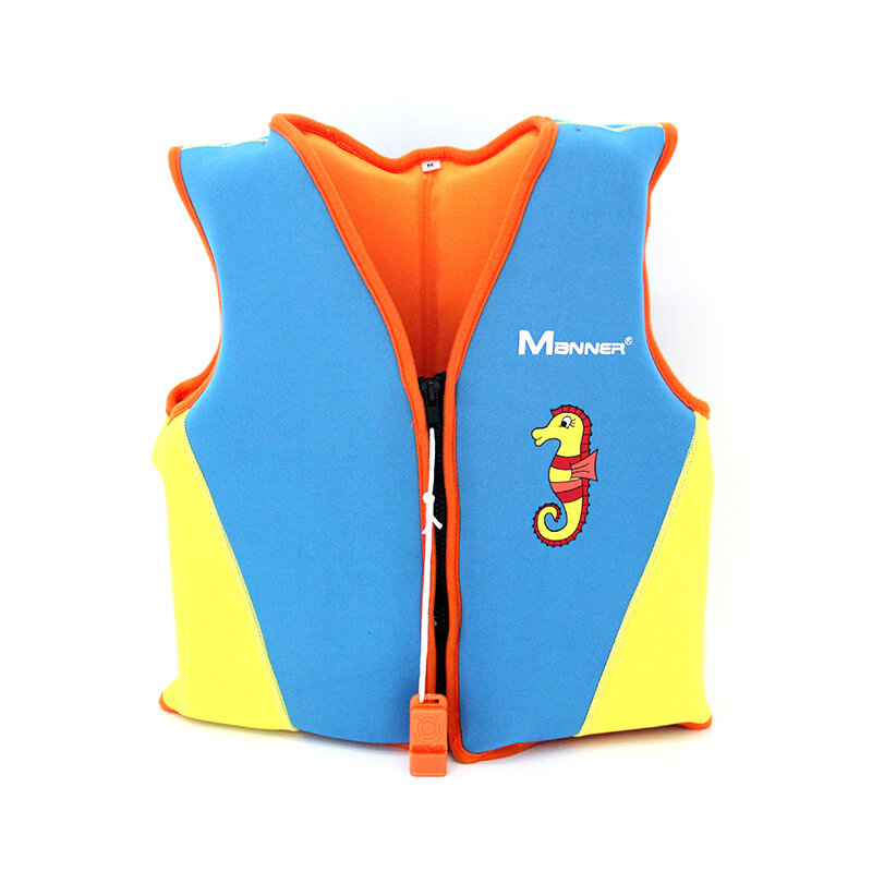 MANNER Children's Buoyancy Vest Inflatable Swimming Life Waistcoats with Emergency Whistle for Age 1-10 Kids