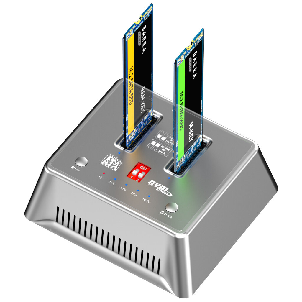 AODUKE M.2 NVME SATA Dual Protocol Dduplicator Docking Station Offline Clone Type-C M.2 SSD Harde Sc