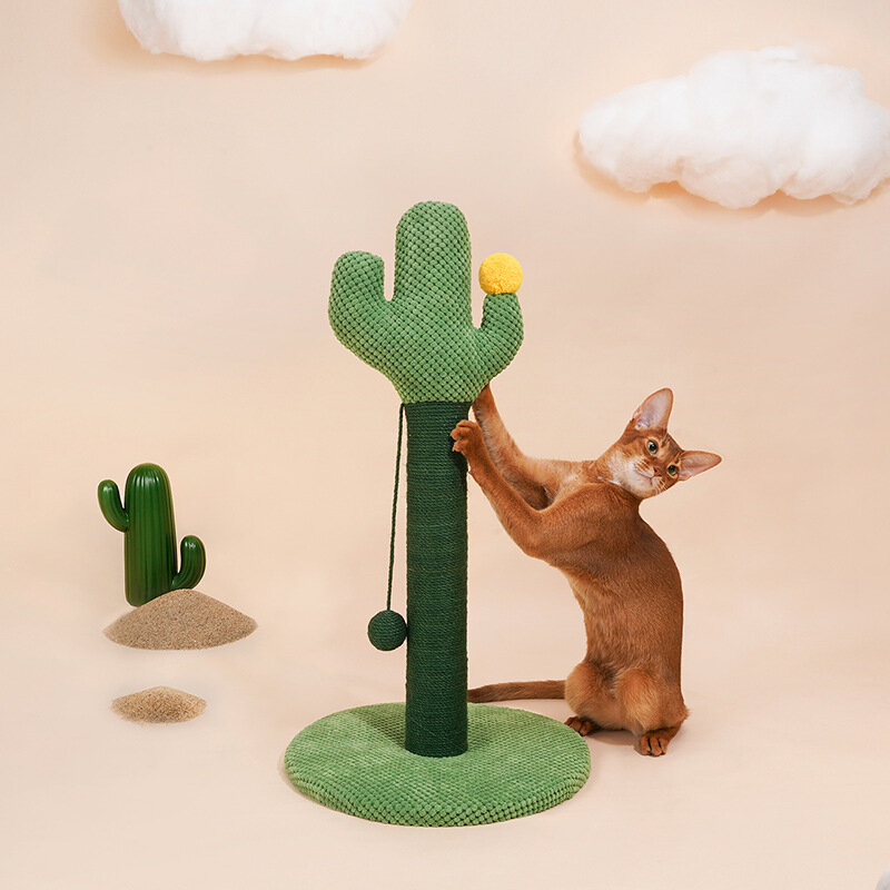 Στα 34,58€ από αποθήκη Κίνας | ZERE Cat Scratching Post Cactus Grab Post Grind Claws Play for Pet Supplies Playing Toy