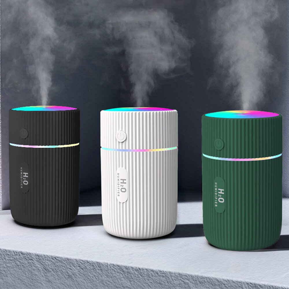 

300ml Portable Air Humidifier Ultrasonic Aroma Essential Oil Diffuser USB Charging with Colorful Lights for Car Home Off