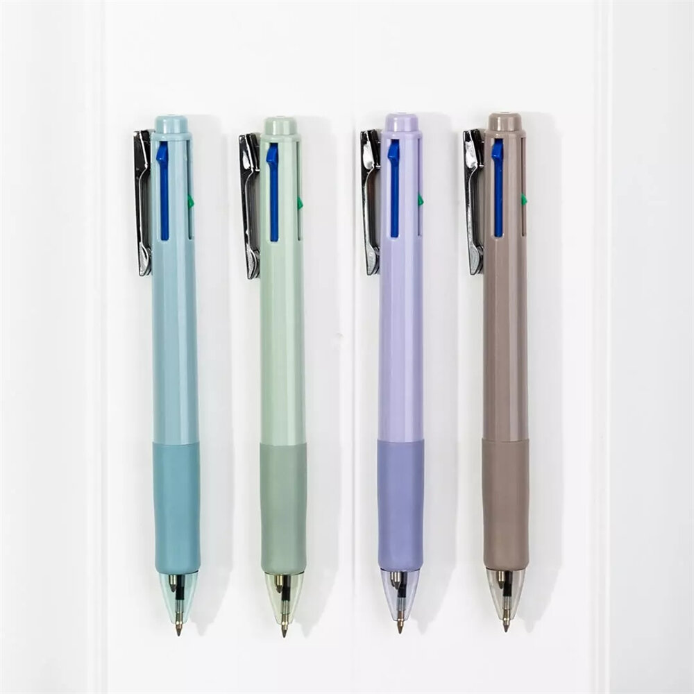 07mm Medium Oil Pen Press Four Colors Ballpoint Pen For Office School Students Stationary Gifts Supplies