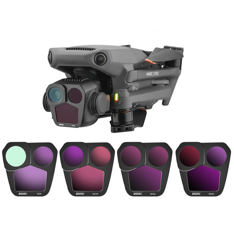 

BRDRC камера Объектив Фильтр регулируемый VND2-5 STRA NIGHT UV CPL ND8/16/32 Комбинированный набор для DJI Мавик 3 PRO R