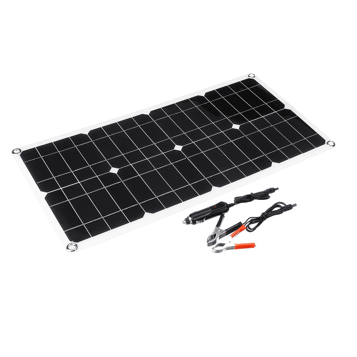 30W 18v 660*280*2.5mm Monocrystalline Solar Panel with Alligator Clip