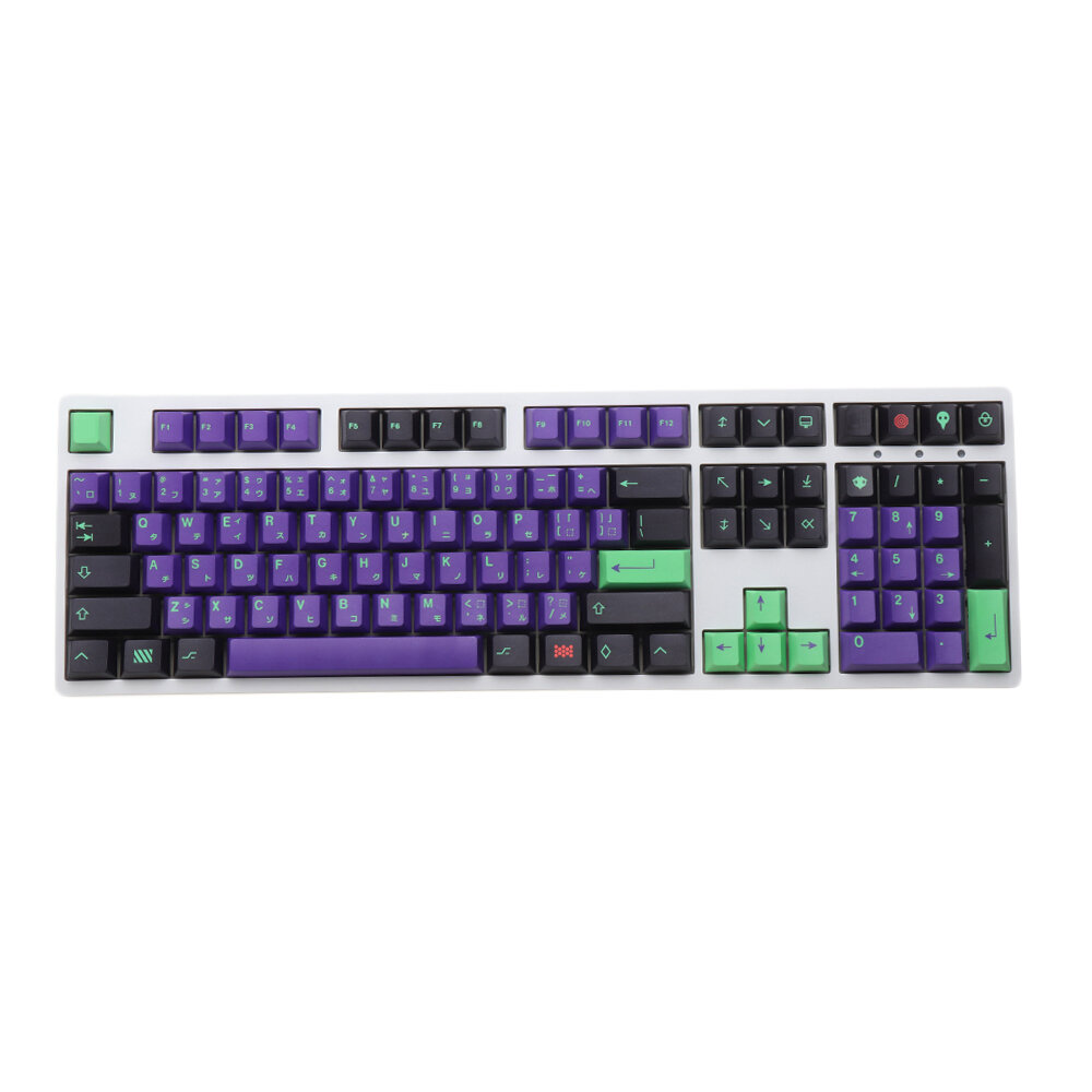 

118 клавиш фиолетовый набор клавишных колпачков вишневый профиль PBT сублимационные японские колпачки для клавиатур Меха