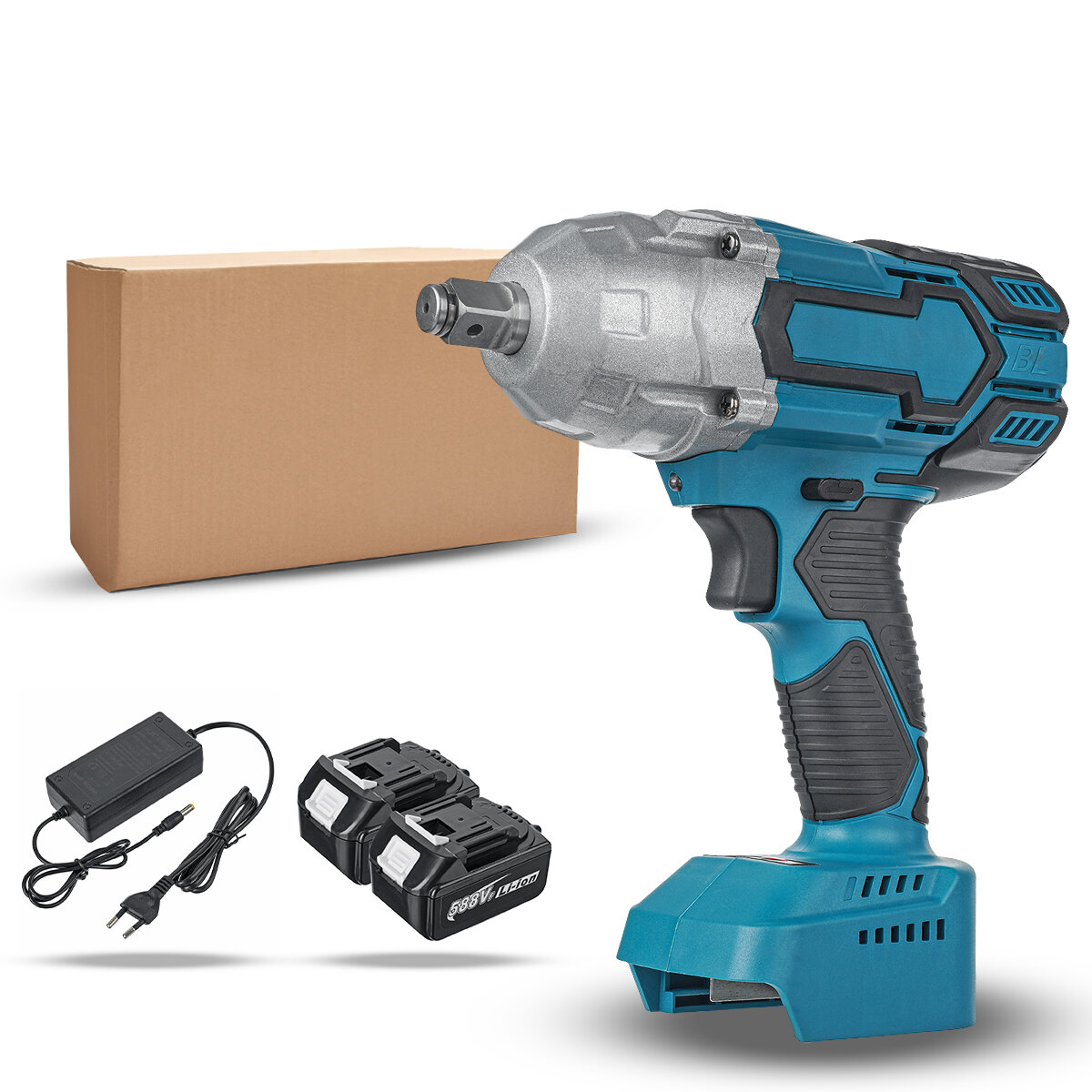 588VF 880N.m 3/4" Cordless Brushless Electric Impact Wrench Rechargeable Woodworking Maintenance Too