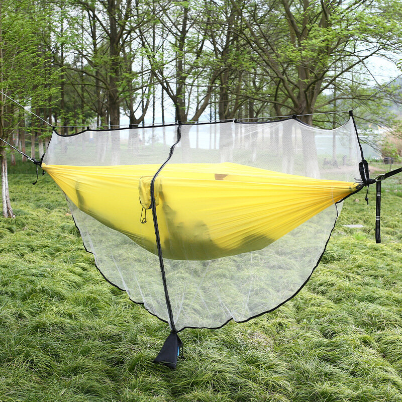 

275x135cm Hammock Mosquito Net 360 Degree Protection Dual Sided Diagonal Zipper Bug Net for All Camping Hammocks