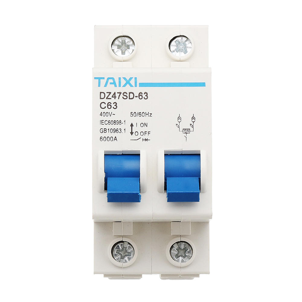TAIXI® DZ47SD-63 63A 50Hz/60Hz Circuit Breaker Dual Power Manual Transfer Switch