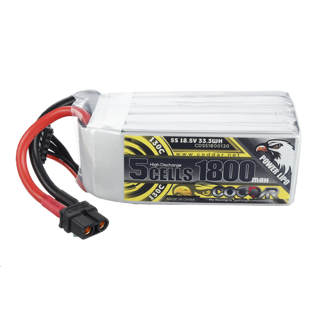CODDAR 18.5V 1800mAh 130C 5S Lipo-batterij met hoge ontlading XT60 / XT90-stekker voor FPV RC Racing