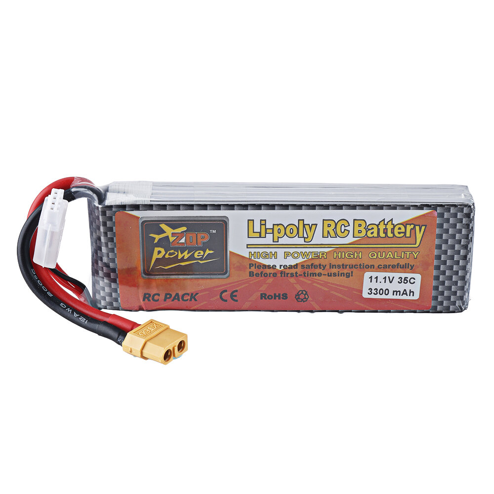 ZOP Power 11.1V 3300MAH 3S 35C Lipo Battery XT60 Plug