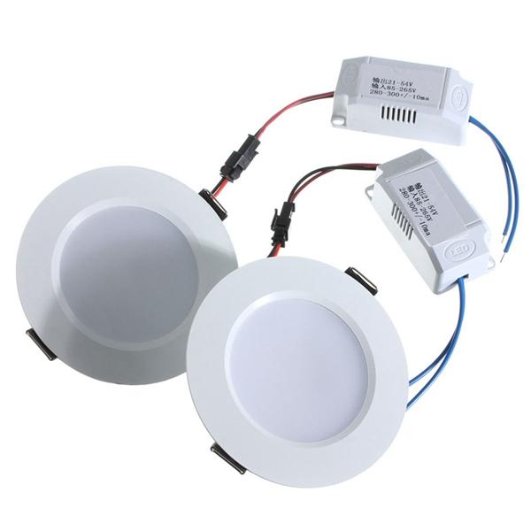 1/5/10pcs 3W Round LED Recessed Ceiling Panel Down Light With Driver