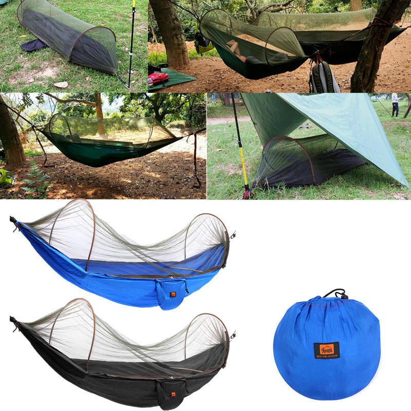 Tragbares Outdoor-Camping-Parachute-Hängematten-Schaukelbett mit Moskitonetz