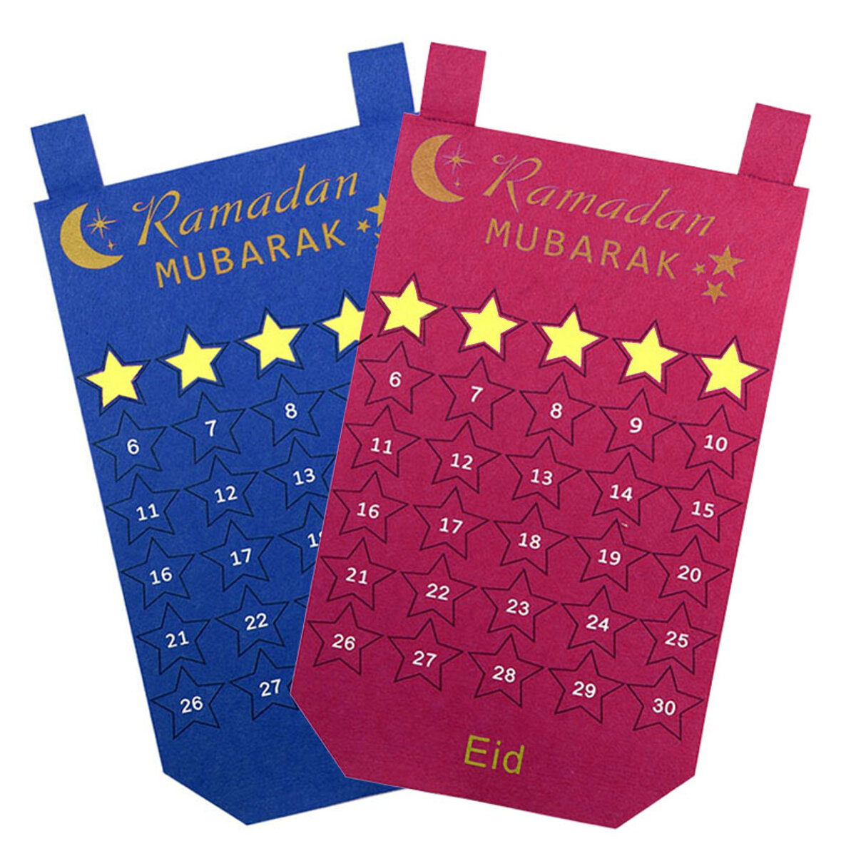 Ramadan Felt Hanging Countdown Calendar Felt Advent 30 Days Calendar Home Office Decor For Kids Gift