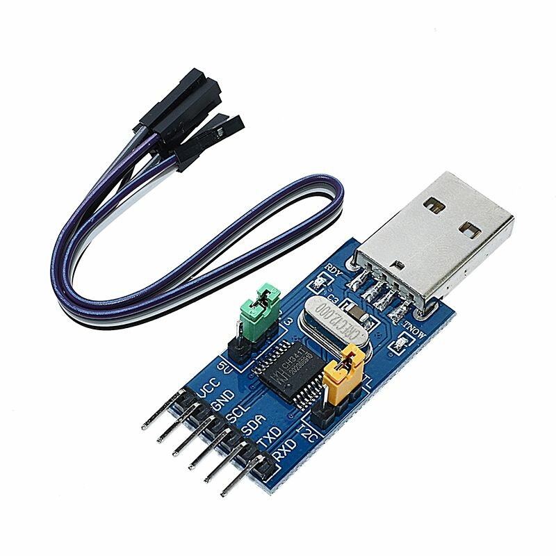 

CH341T V3 2 IN 1 Module 3.3V 5V USB to I2C IIC UART USB to TTL Single-Chip Serial Port Downloader