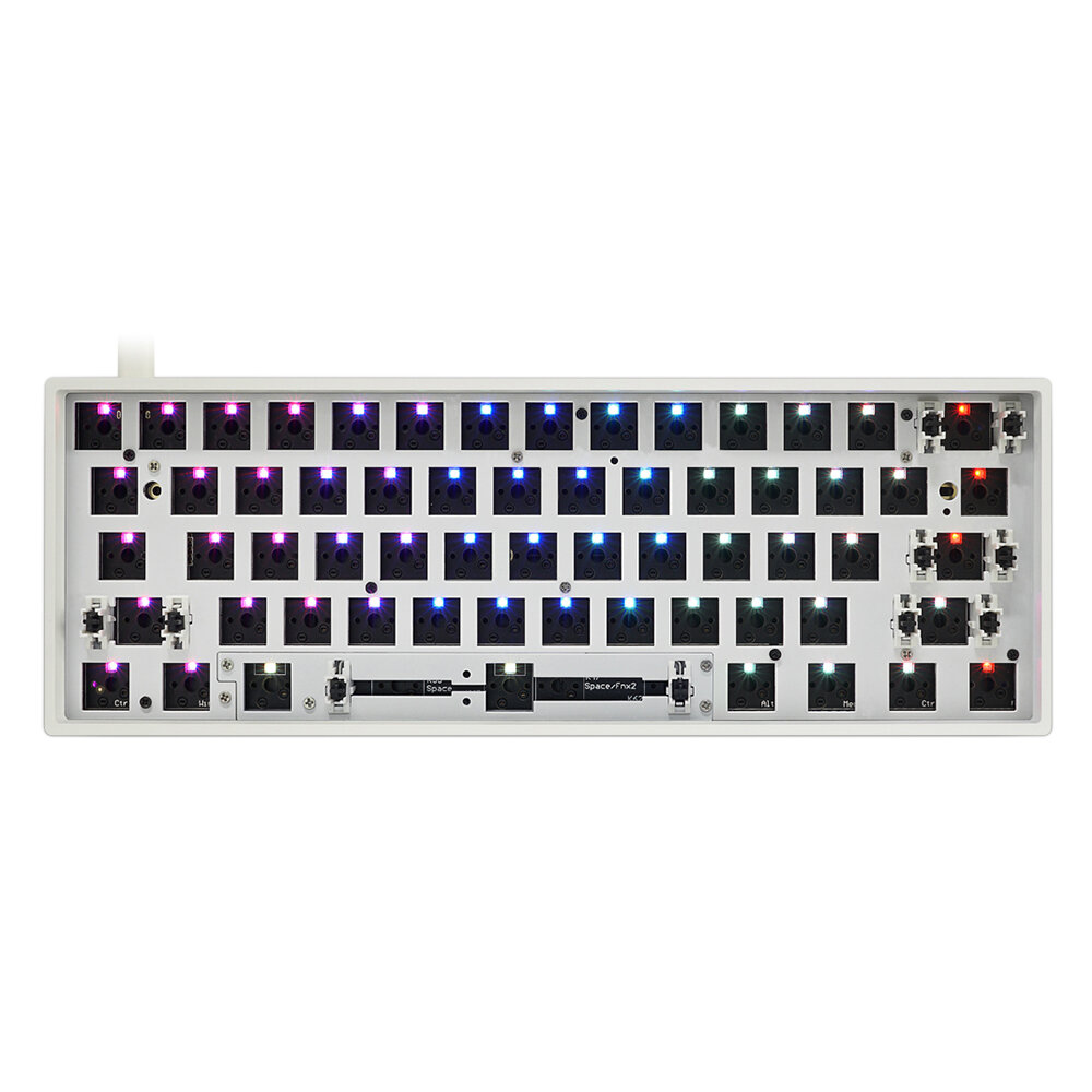 Kit de teclado SKYLOONG GK61X GK61XS Hot swappable 60% RGB com fio Bluetooth Dual Mode PCB placa de montagem Caso Kit pe