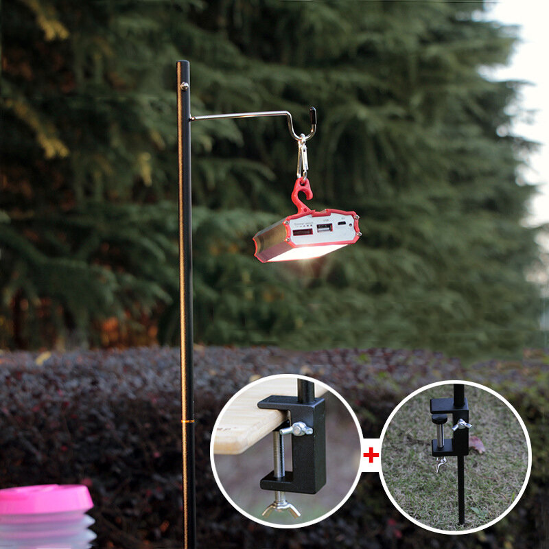 

IPRee® 1.2m Outdoor Folding Lamp Post Pole Aluminum Alloy Portable Hiking Camping Tent Table Hanging Light Fixing Stand