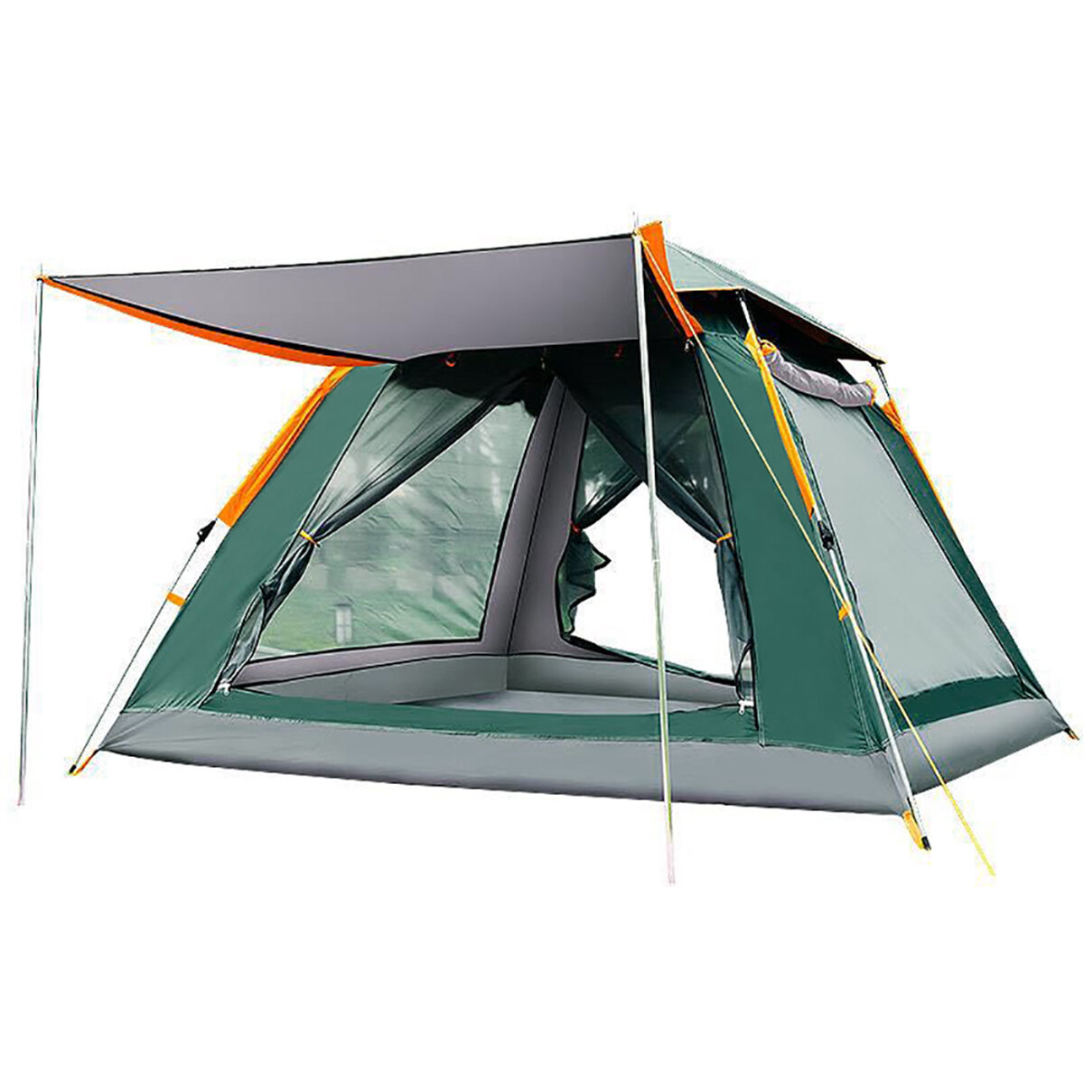 3-4 أشخاص / 5-8 شخص خيمة تخييم مفتوحة السرعة أوتوماتيكية 210T أكسفورد من القماش ذو الطابقين للحماية من أشعة الشمس ضد للماء خيمة مأوى للشمس خيمة