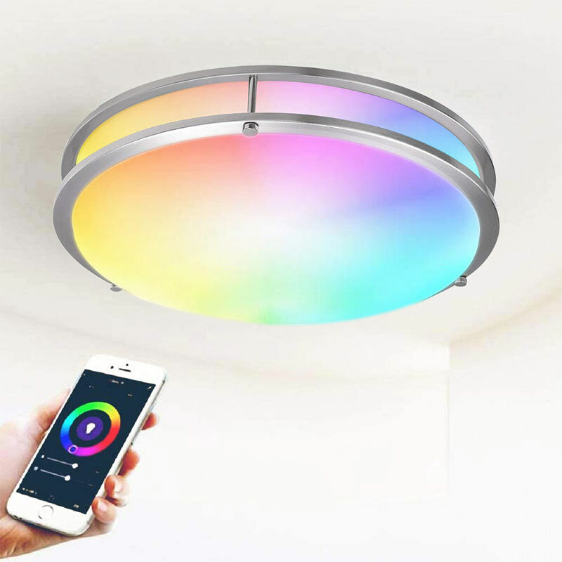 

LLLinkin DR01 15/20W RGB Dimmable Wifi Smart LED Ceiling Light APP Control Voice Control Works with Alexa Google Assista