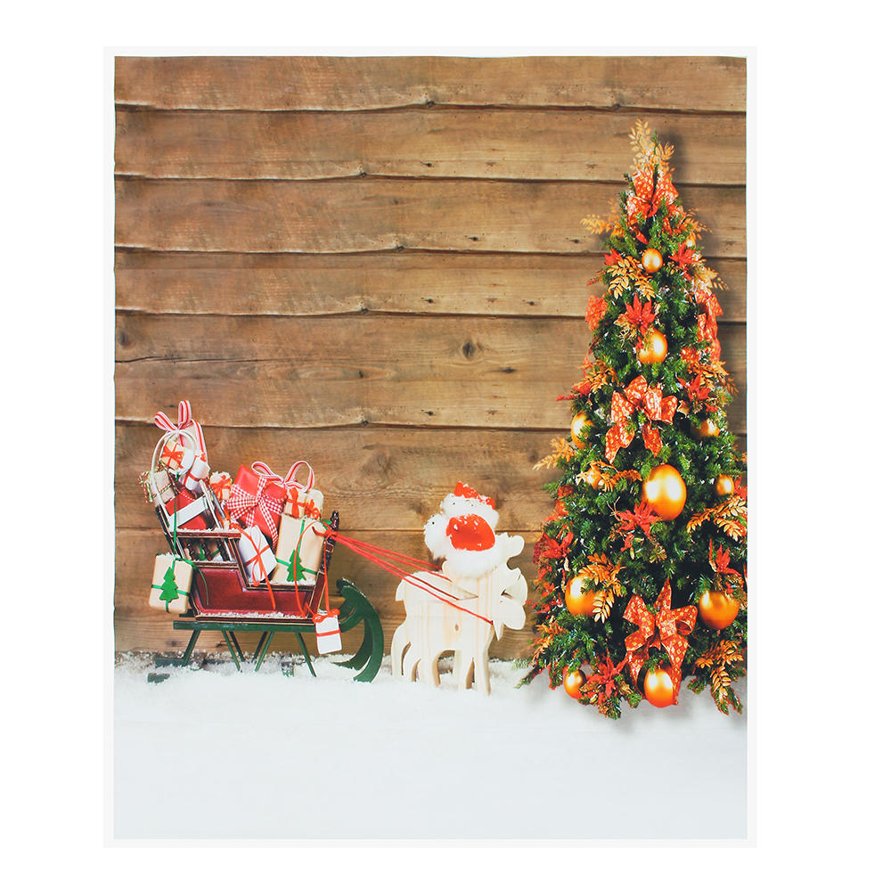 5x7ft Kerstboomslee Fotografieachtergrond Studio Prop Achtergrond