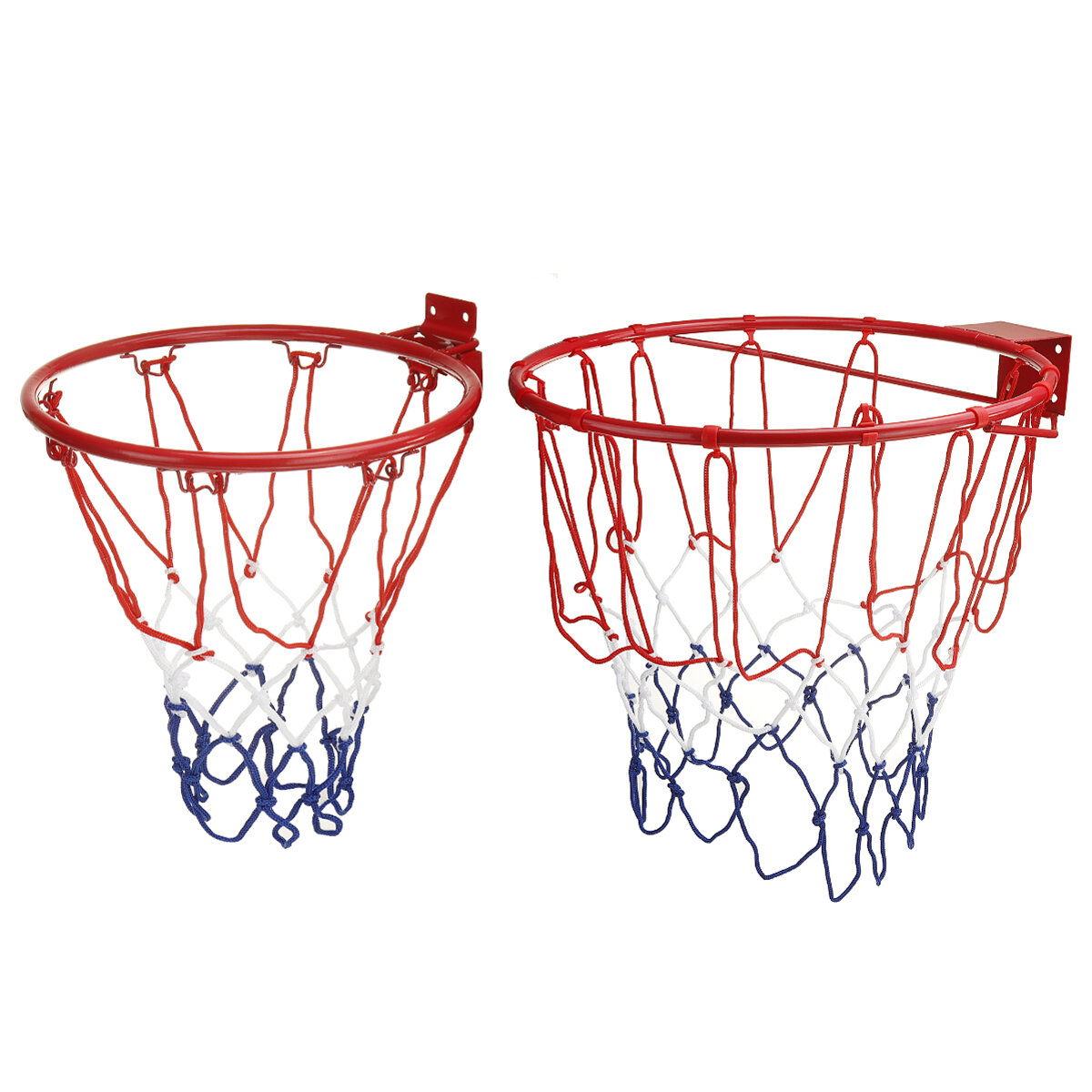 32/45CM Heavy Duty Steel Wall Mounted Basketball Hoop Rim and Net for Indoor Outdoor Sport Basketball Training