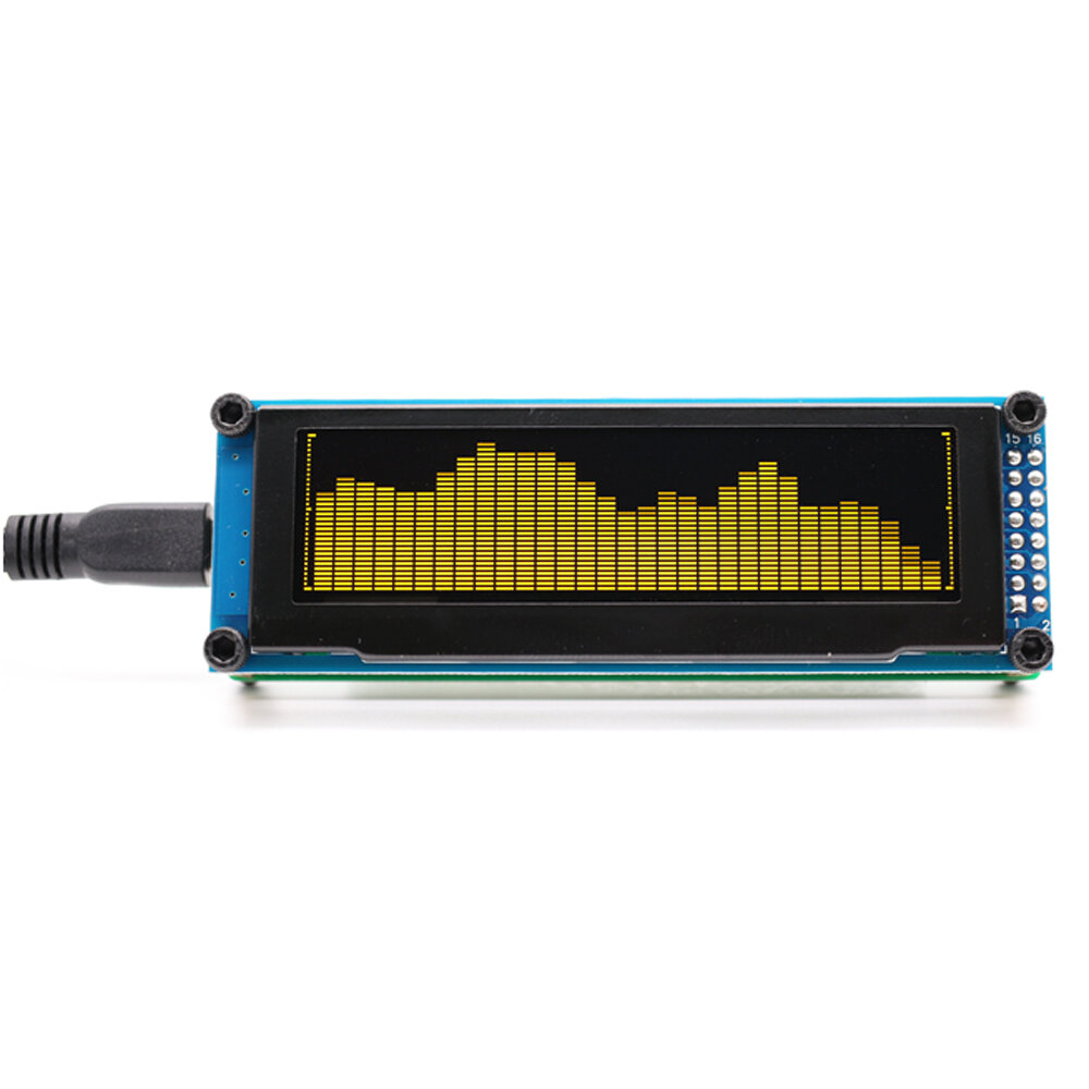 

AK2132-PRO OLED Music Audio Spectrum Indicator Amplifier Speed Adjustable AGC Mode 15 Level