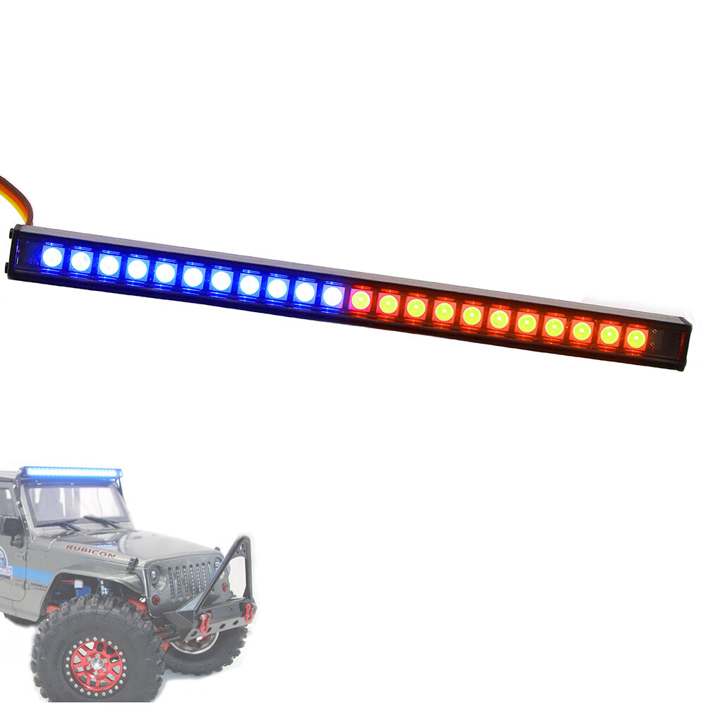 

RBR/C 20LED Colorful RC Flashing LED Light Bar Roof Lamp Kit for 1/10 TRX4 SCX10 Crawler Truck Vehicles Car Model Parts