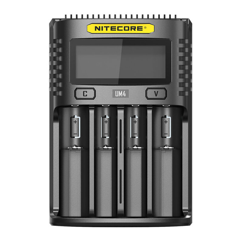 NITECORE UM4 / UM2 Lcd-scherm Lithiumbatterijlader 4-slots USB-oplader Slimme snelle batterijlader