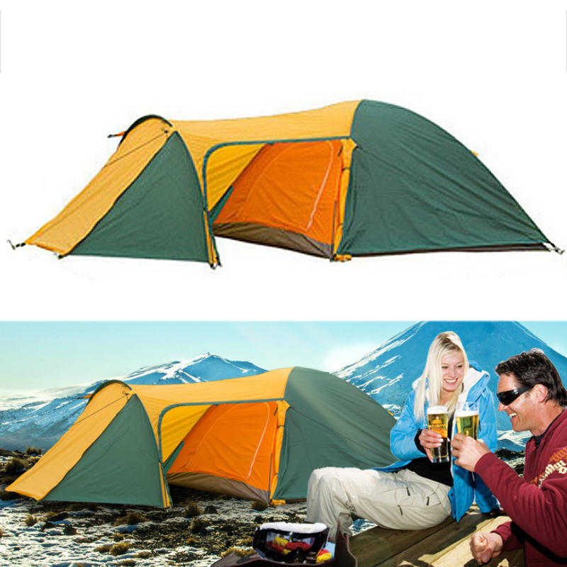4 Personas Large cámping Family Tent Impermeable Doble Capa UV Proof Sombrilla Canopy
