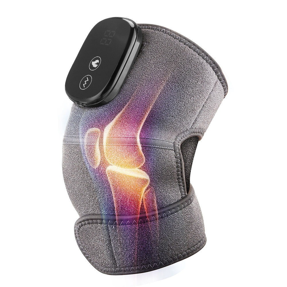 

Wireless Far Infrared Heated Vibraring Massage Knee Pads Three-gear Hot Compress Joint Warm Heating Pad USB Charging Kne