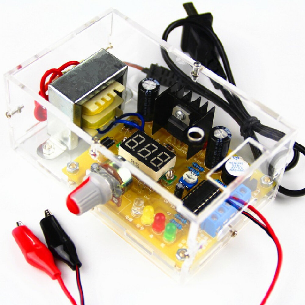 

LM317 Adjustable Regulated Power Supply Board Kit DIY Production Power Supply Training Kit