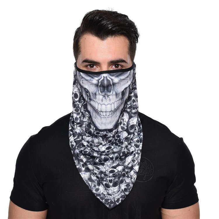 Quick Dry Breathable Riding Face Mask Skull Fashion Windproof Sunproof Outdoor Multifunction Triangl