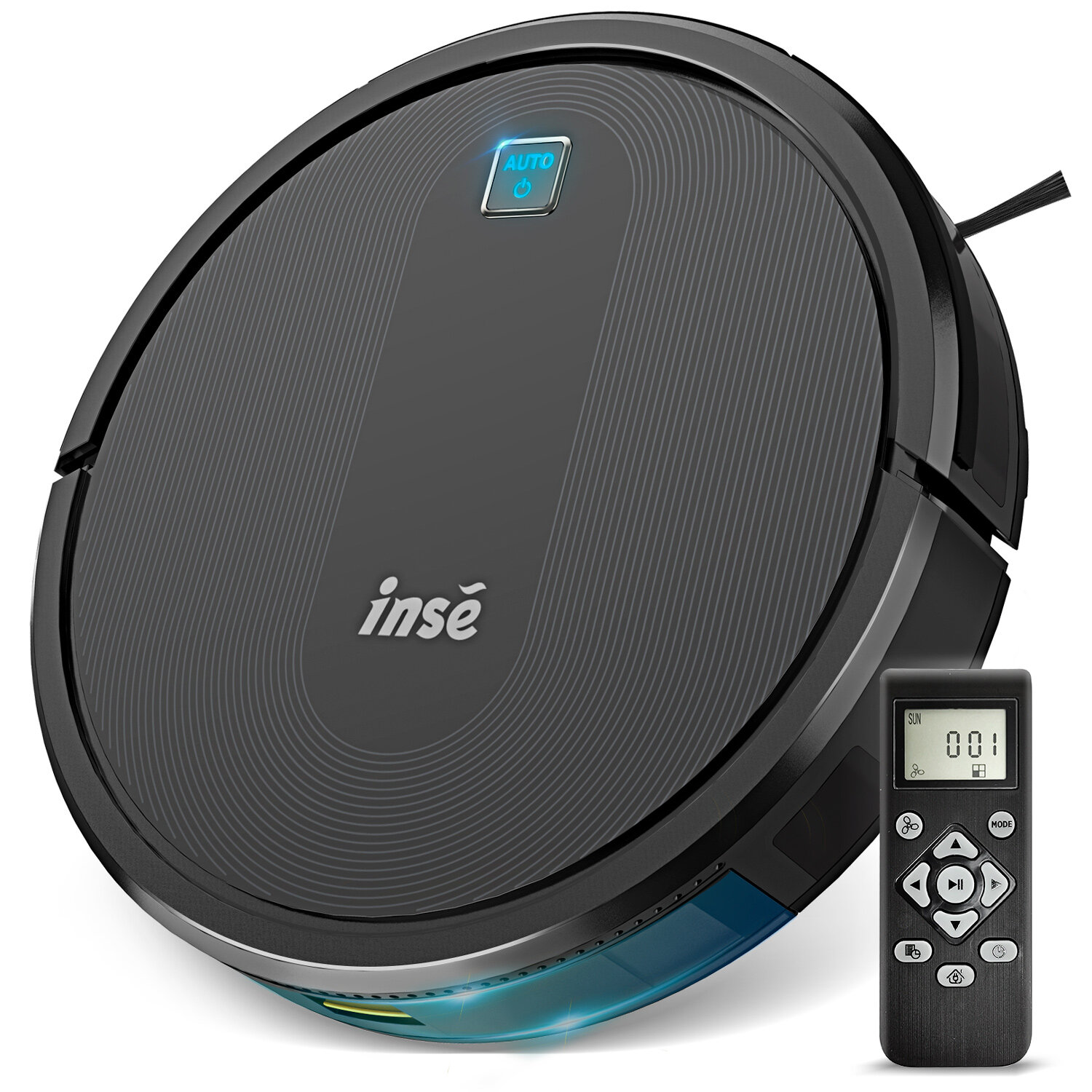 INSE E6 Robot Vacuum Cleaner 2200Pa Strong Suction 2600mAh Battery Life 4 Cleaning Modes for Pet Hair, Hard Floors, Carp