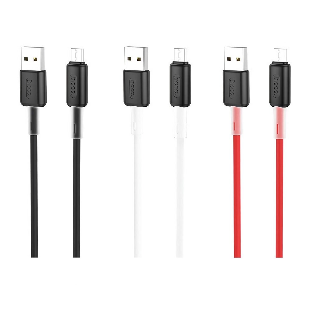 Hoco X48 Soft siliconen oplaadgegevenskabel 1 m USB naar micro-USB voor mobiele telefoon tablet