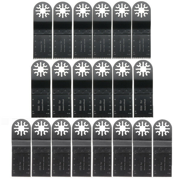 

20pcs 35mm Mix Лопасти Комплект осциллирующих Multitool пильных дисков