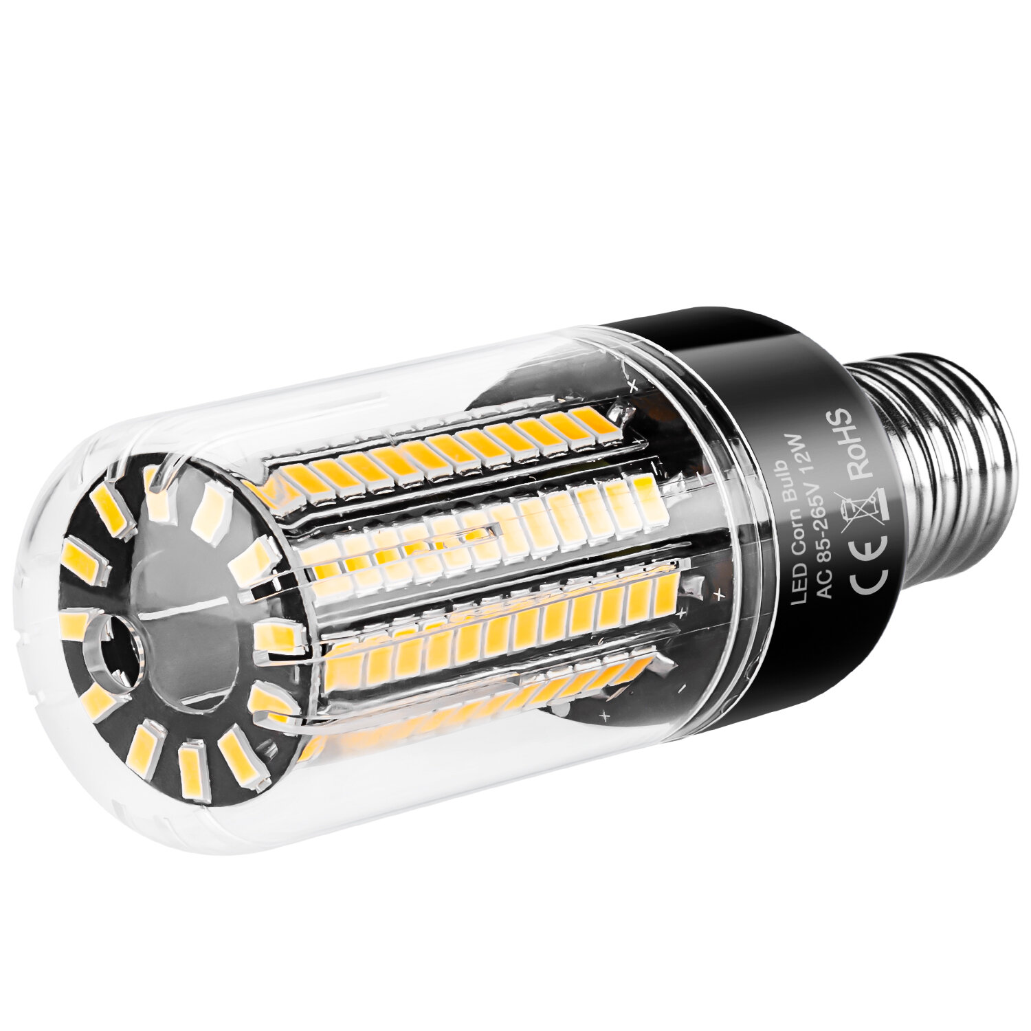 AC85V ~ 265V E27/E14/B22 LED-ma?slamp 5736 LED-lamp met zwart aluminium substraat